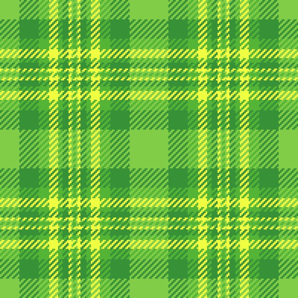 Stylish textile texture tartan, jacket check background plaid. Damask fabric seamless pattern in green and lime colors. vector