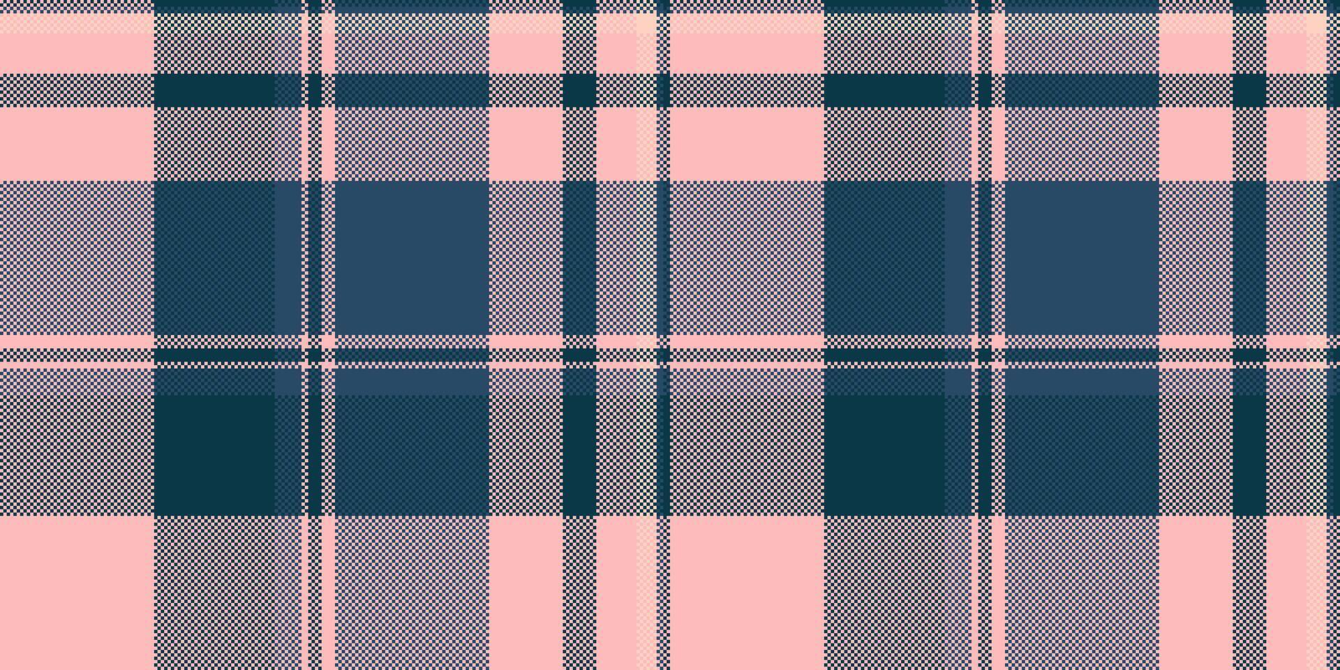 Club textile plaid, bedroom fabric texture pattern. Scratched check background seamless tartan in light and cyan colors. vector