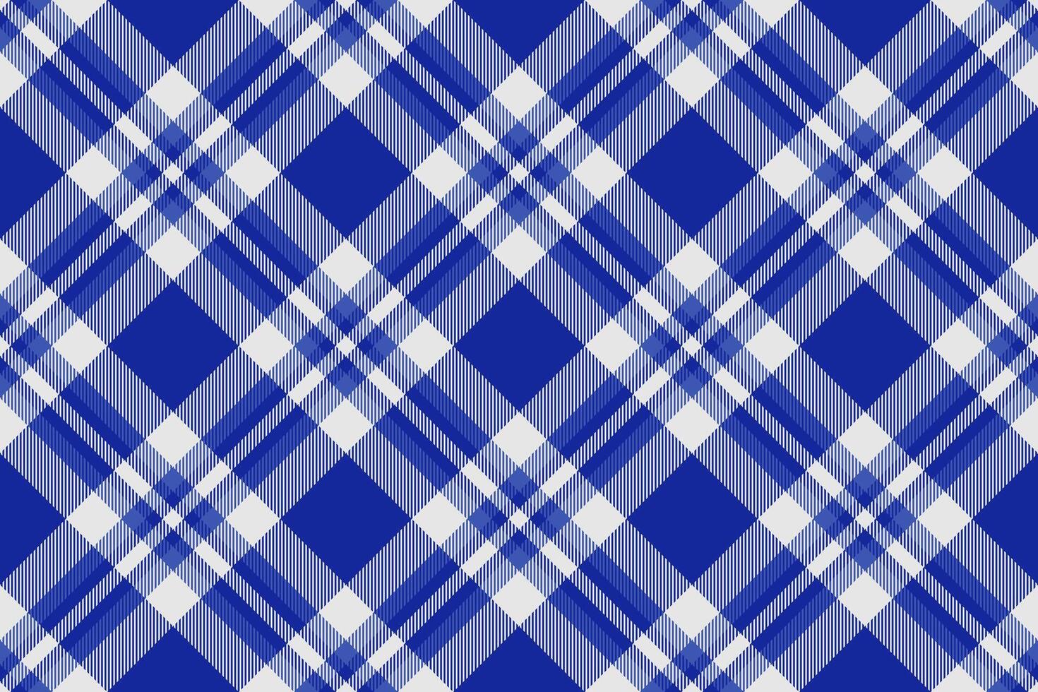 Plain tartan background fabric, mosaic check seamless. Deco textile texture plaid pattern in blue and sterling silver colors. vector