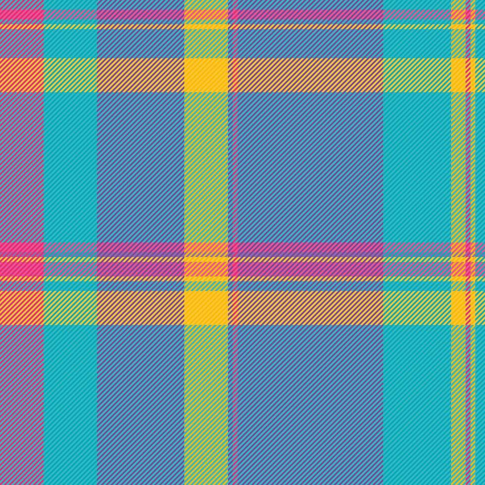 Vibrant, playful plaid pattern in a cheerful color palette. Perfect for textile designs, website backgrounds, or as a joyful, energetic graphic element. vector