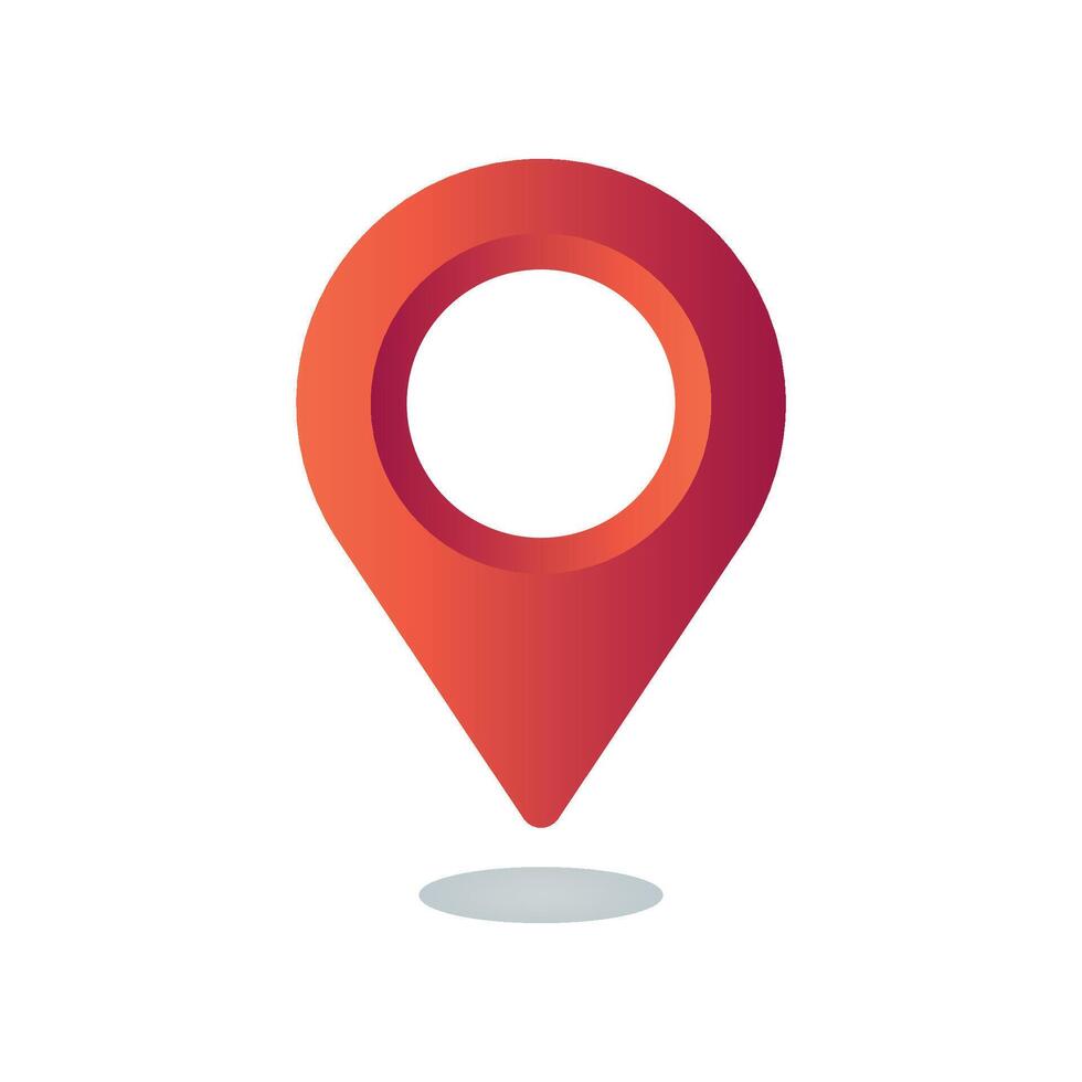 Location Pin Red Gradient vector
