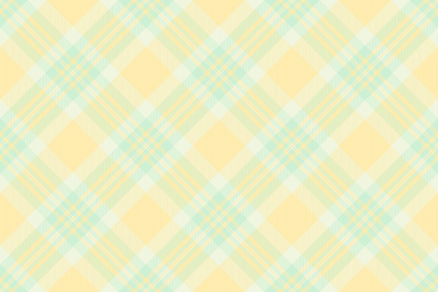 Soft pastel yellow and mint green plaid pattern. Ideal for textile design, backgrounds, packaging, or website design. vector