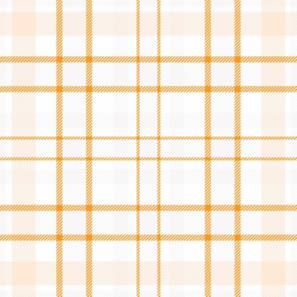 Elegant orange and white plaid pattern, perfect for textile design, website backgrounds, or stationery. This seamless texture offers a sophisticated, minimalist aesthetic. vector