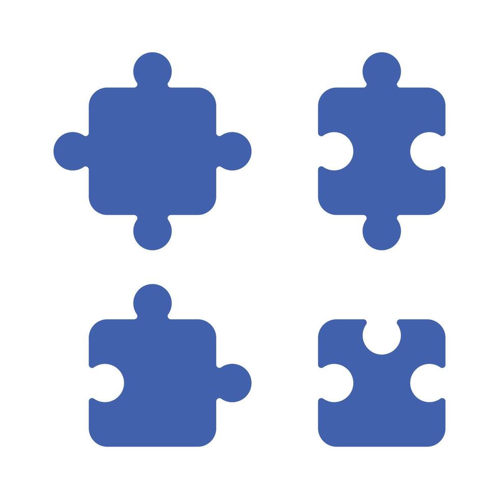 Different Puzzle Pieces Set vector