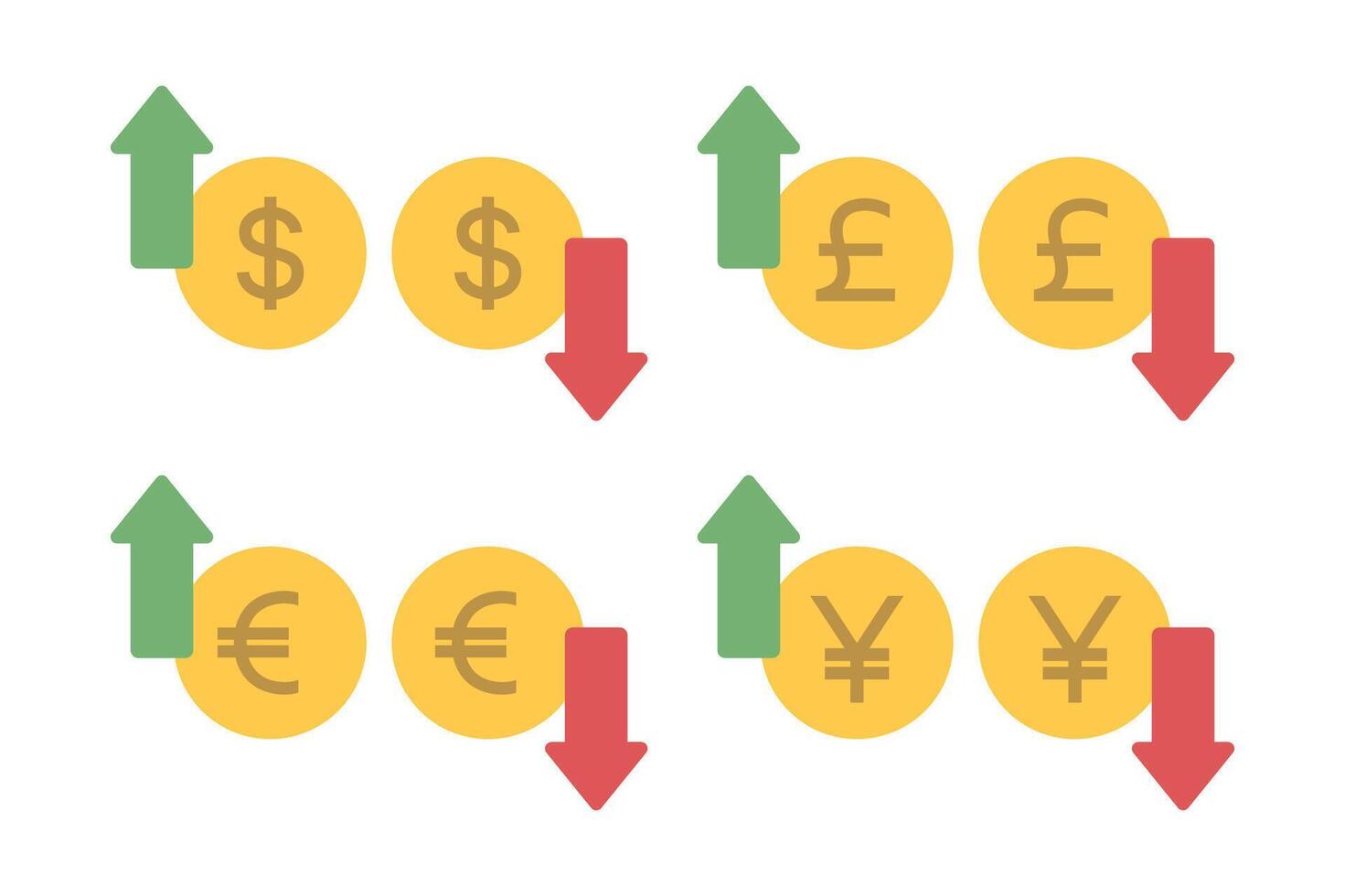 Multiple Currencies Profit And Loss vector