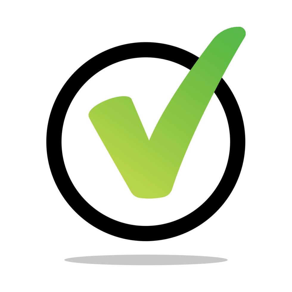 Check Mark Circle Gradient Style vector