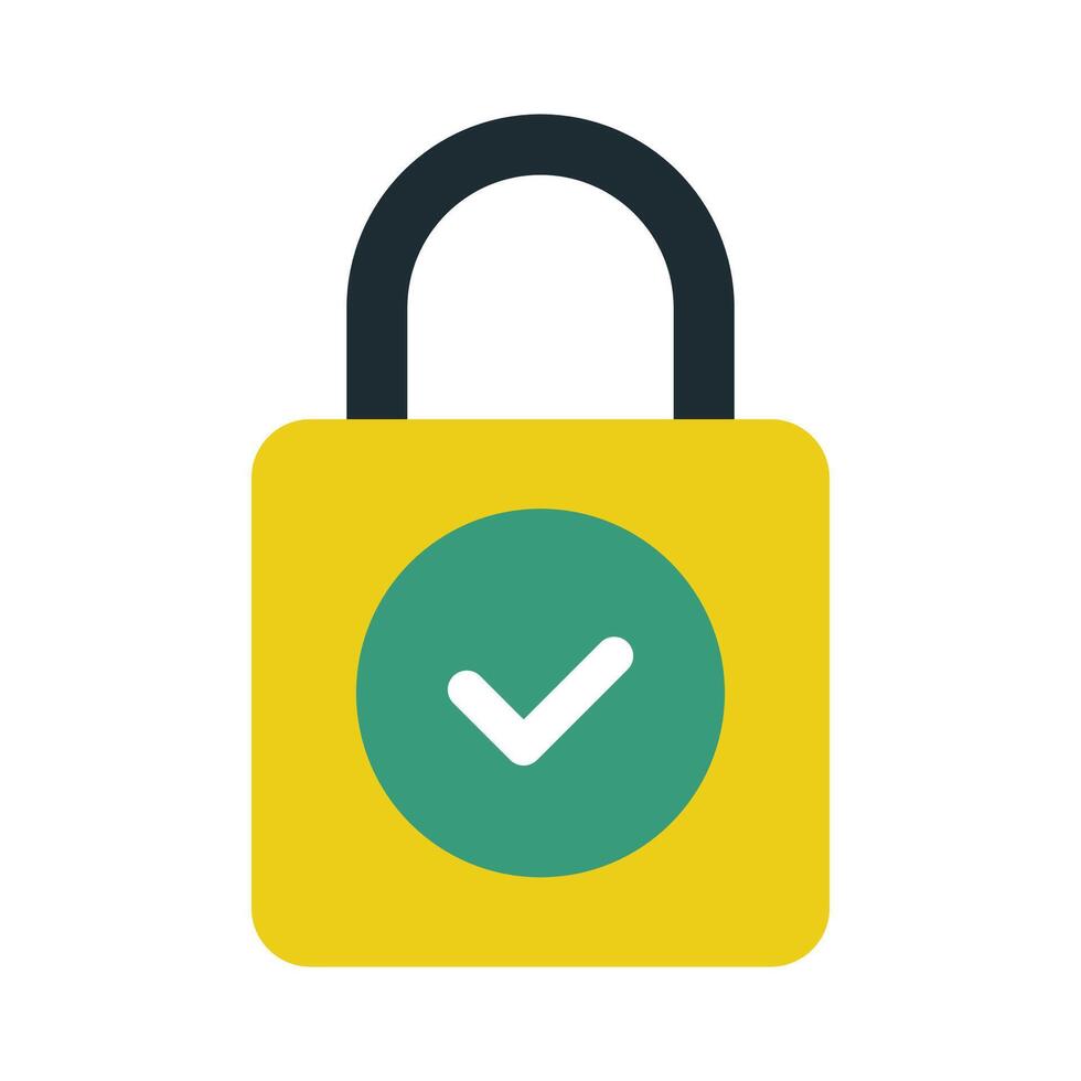 Padlock With Check Mark vector