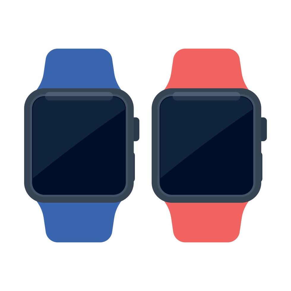 Smart Watch Flat Style Two Colours vector