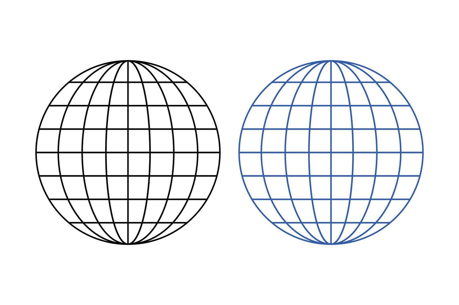 Globe Grids Set Of Two vector