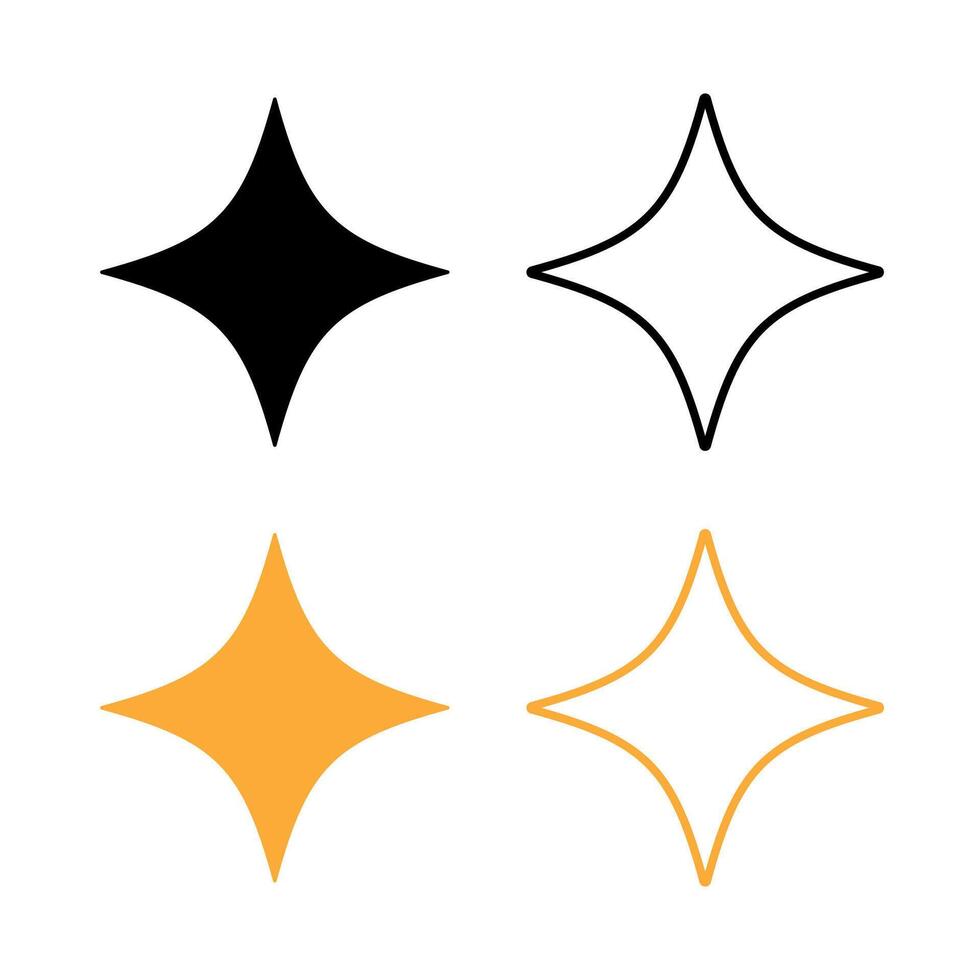 Four Point Star Set vector