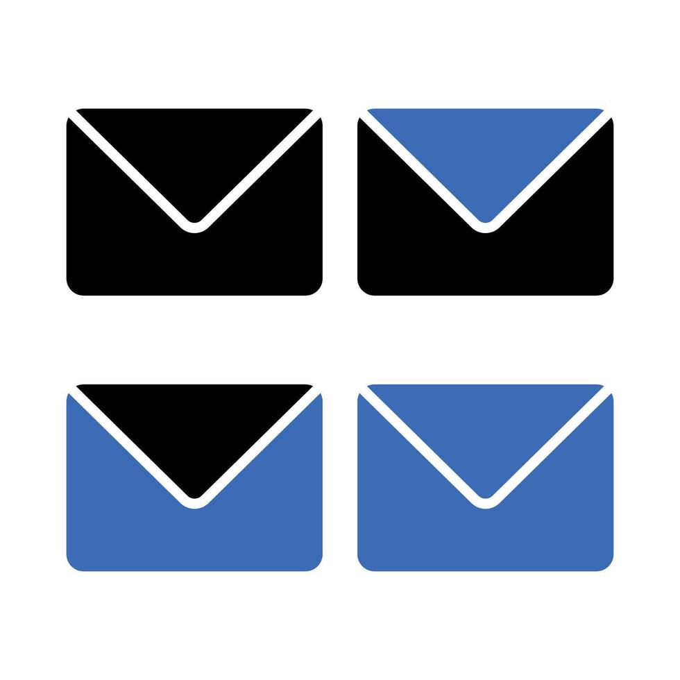 Email Glyph Style Set vector