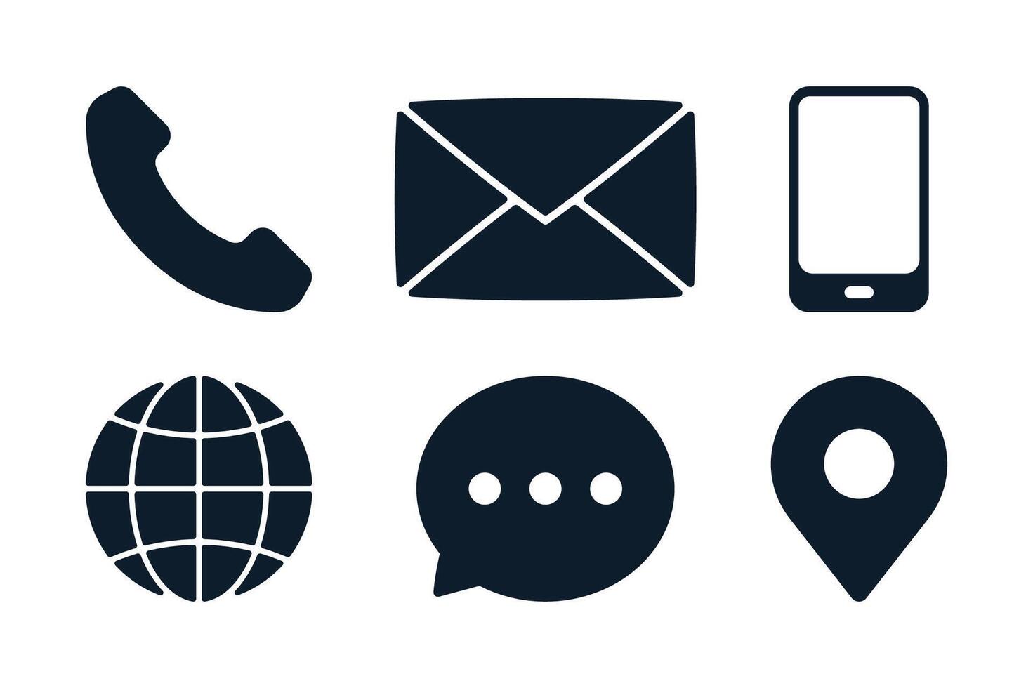 Contact Us Set vector