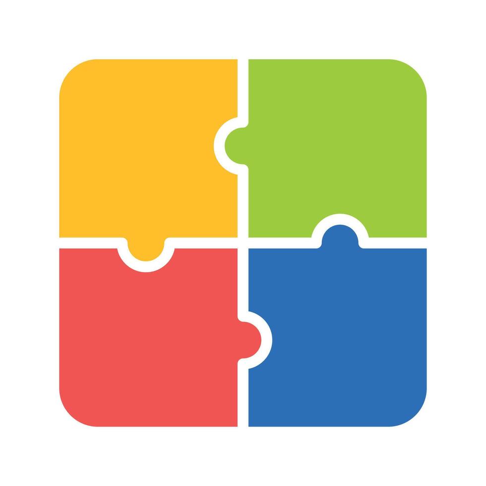 Multi Colour Puzzle vector