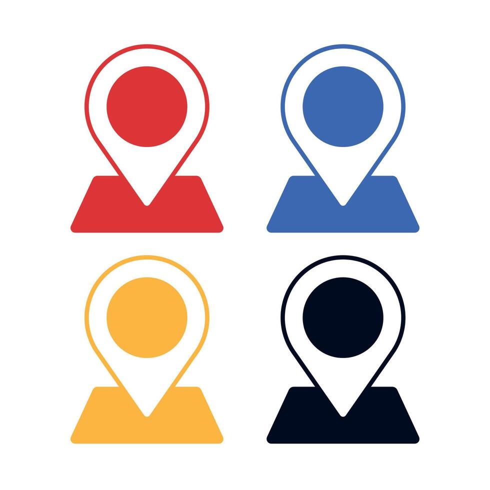 Location Pin On 3D Marker Set vector