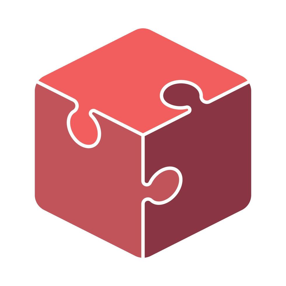 3D Puzzle Cube vector
