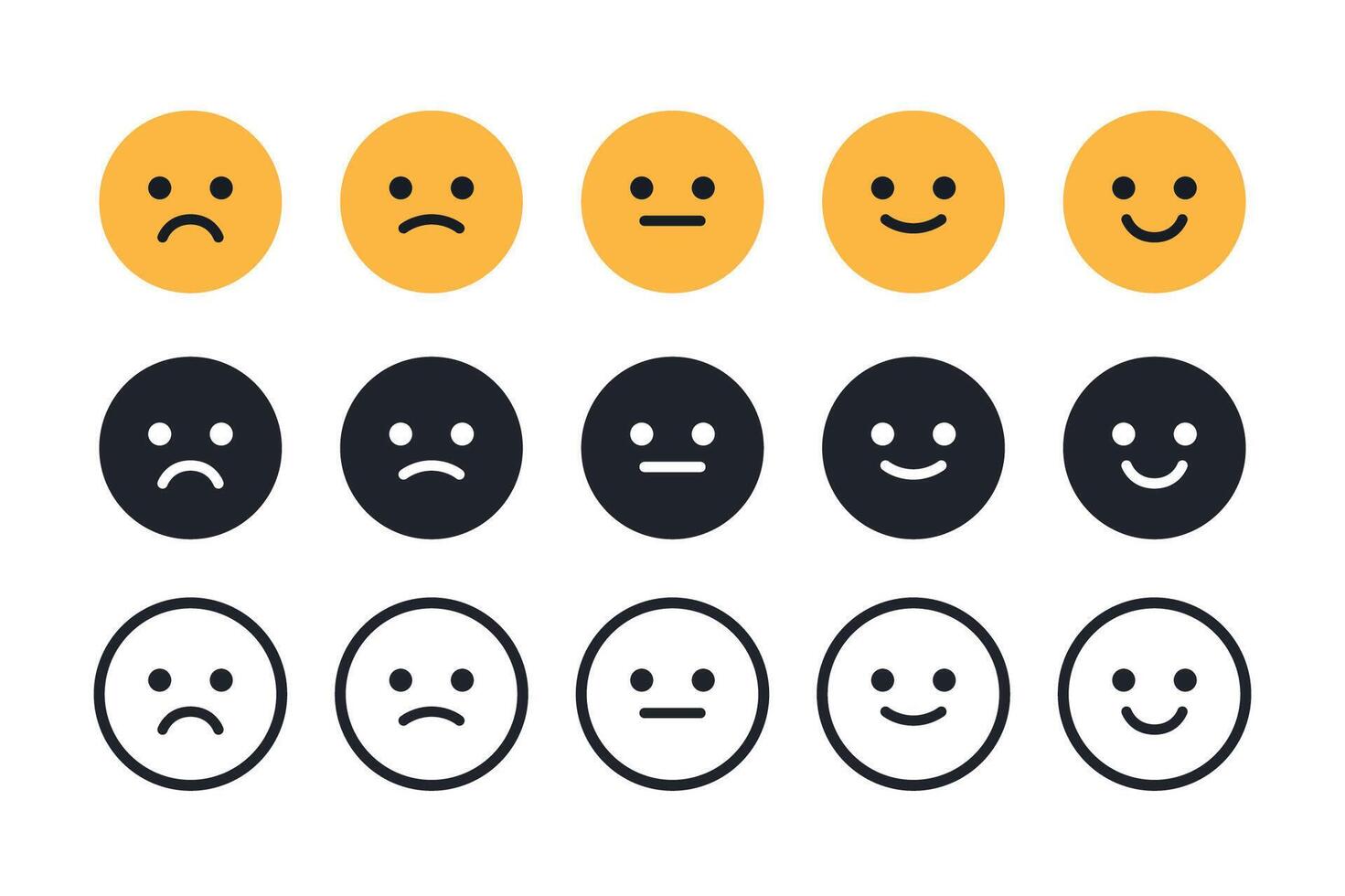 Emoji Feedback Multiple Styles vector