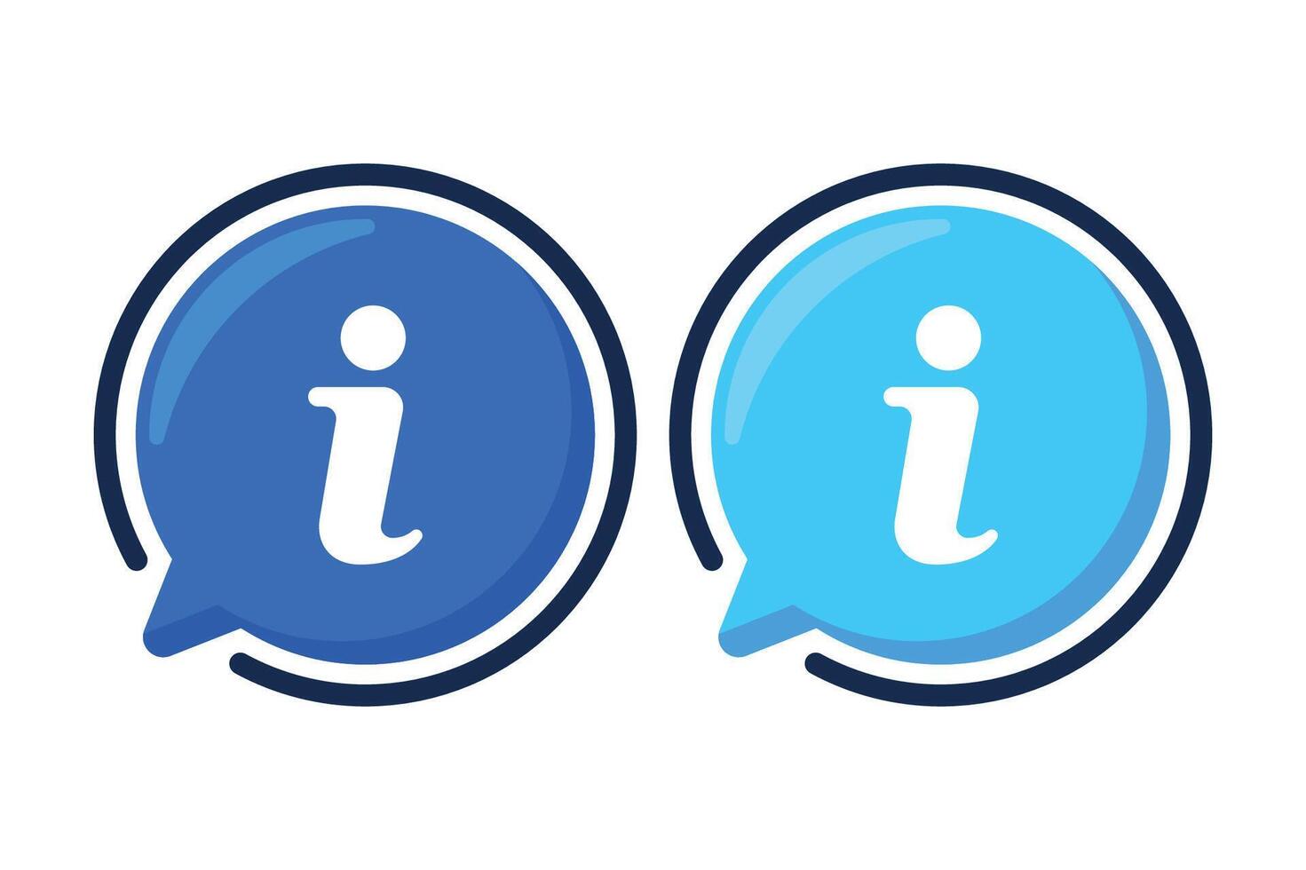 Info Message Bubble Abstract Set Of Two vector