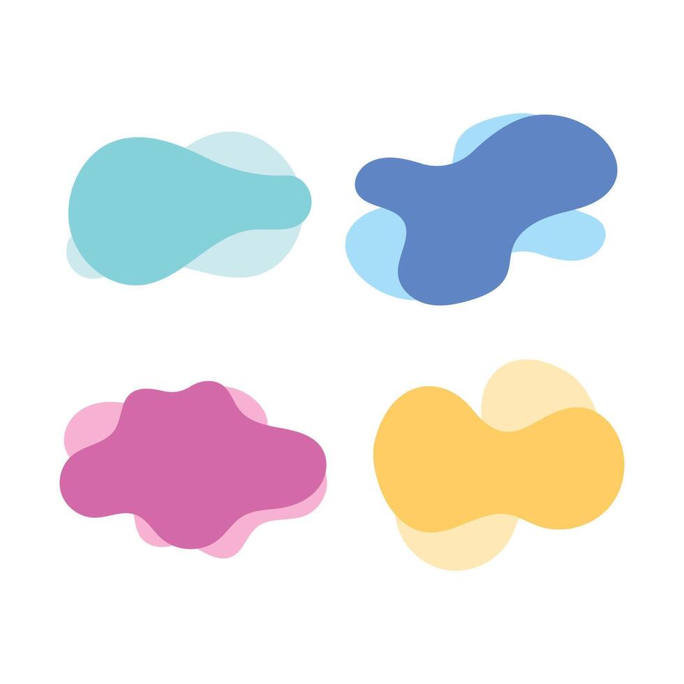 Four Abstract Blobs Set vector