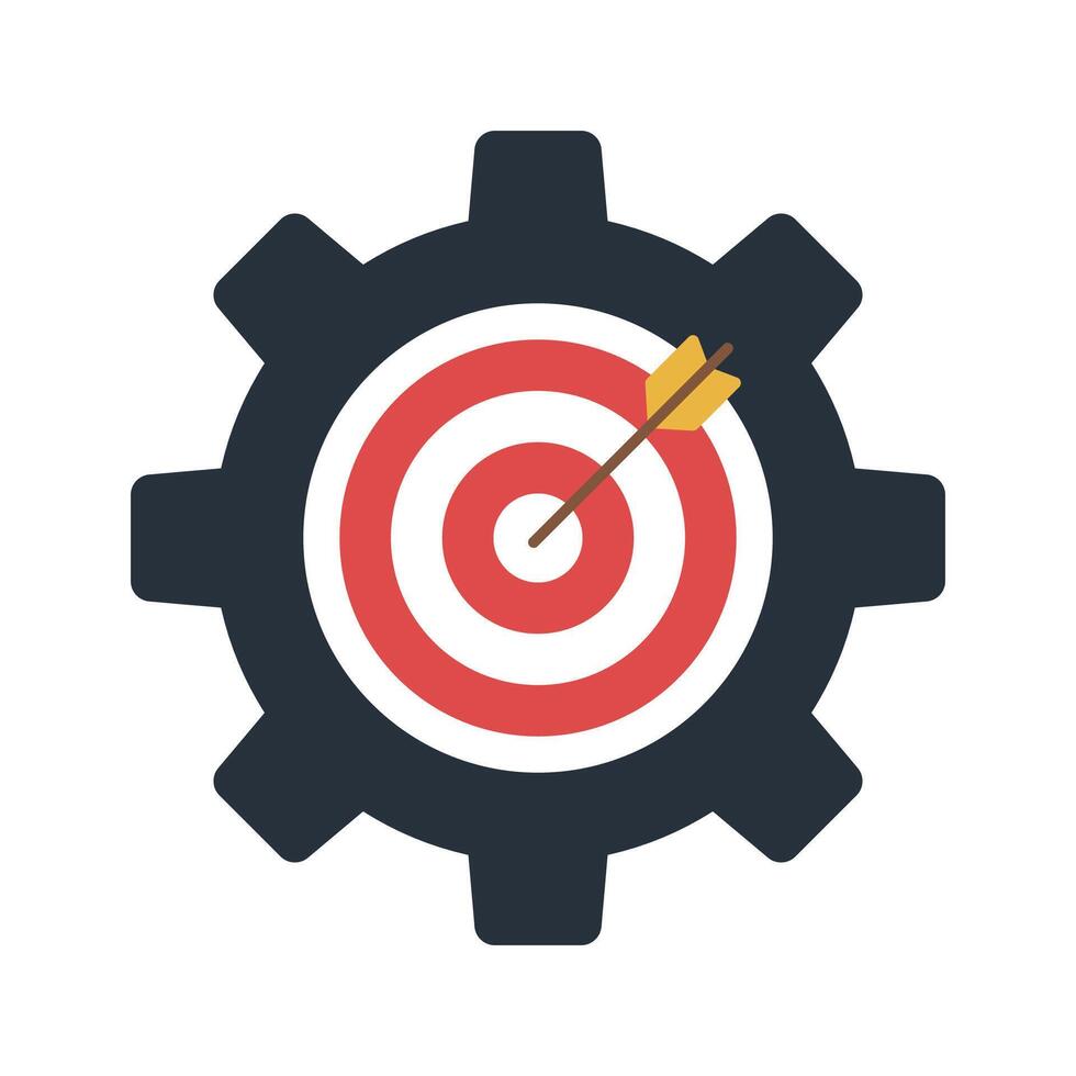 Cog Wheel With Goal Target vector