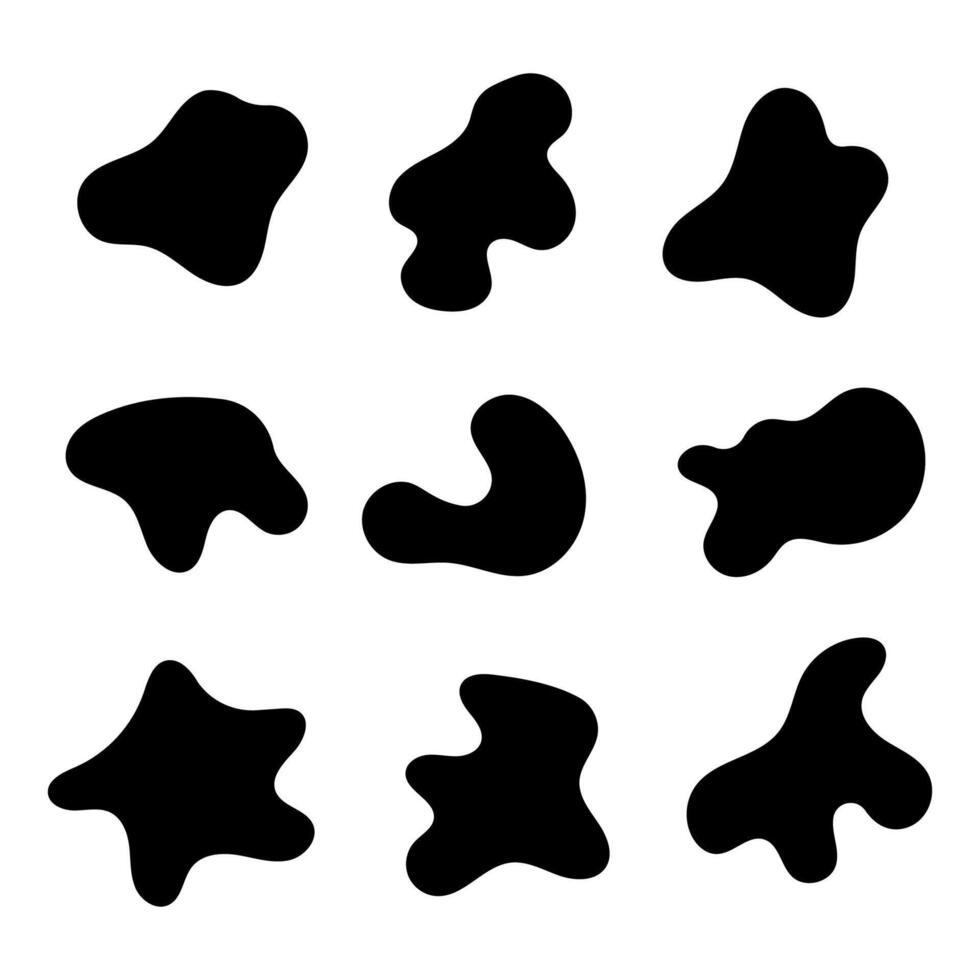 Black Abstract Blobs vector
