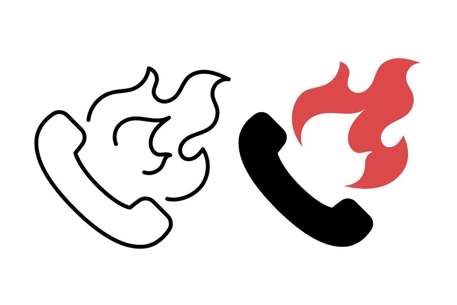 Phone On Fire vector