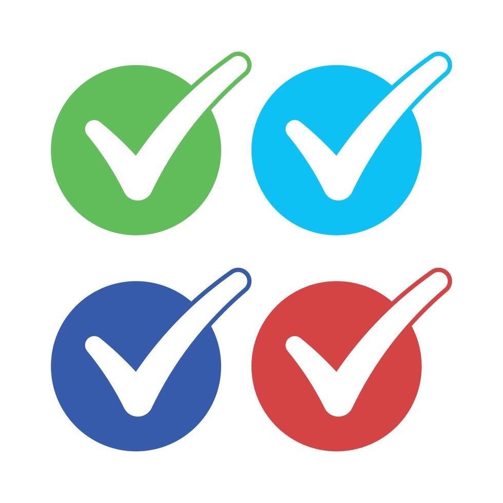 Check Mark Circles Abstract vector