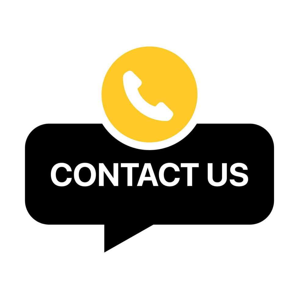 Contact Us Message With Phone vector