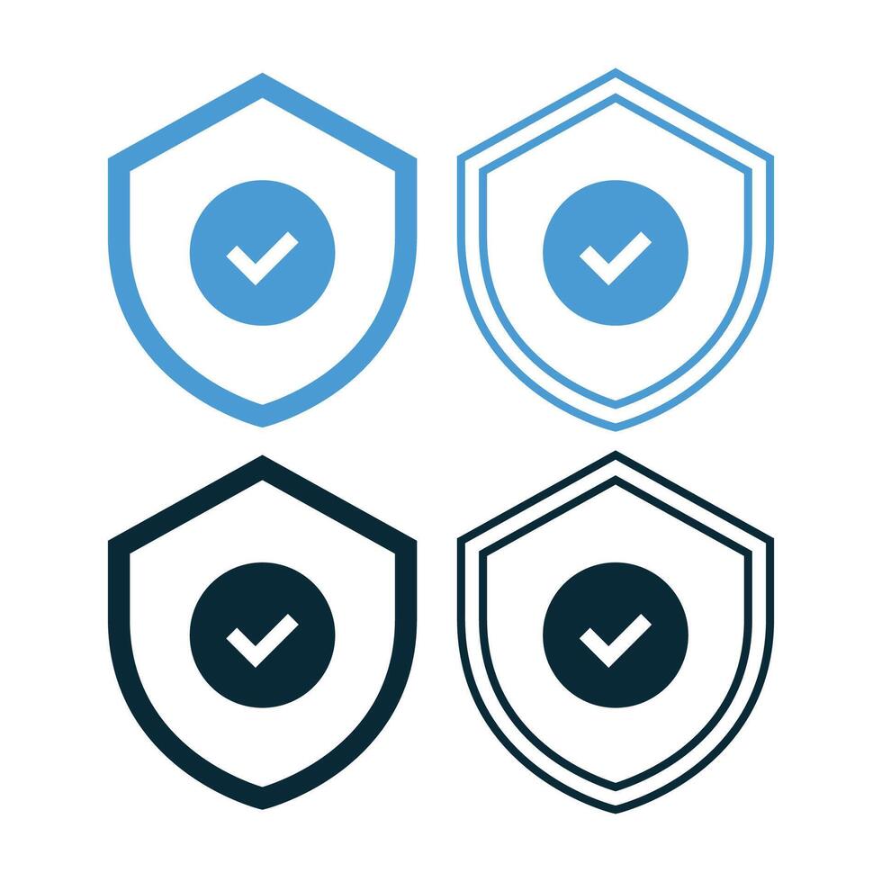 Check Mark Shields Four Set vector