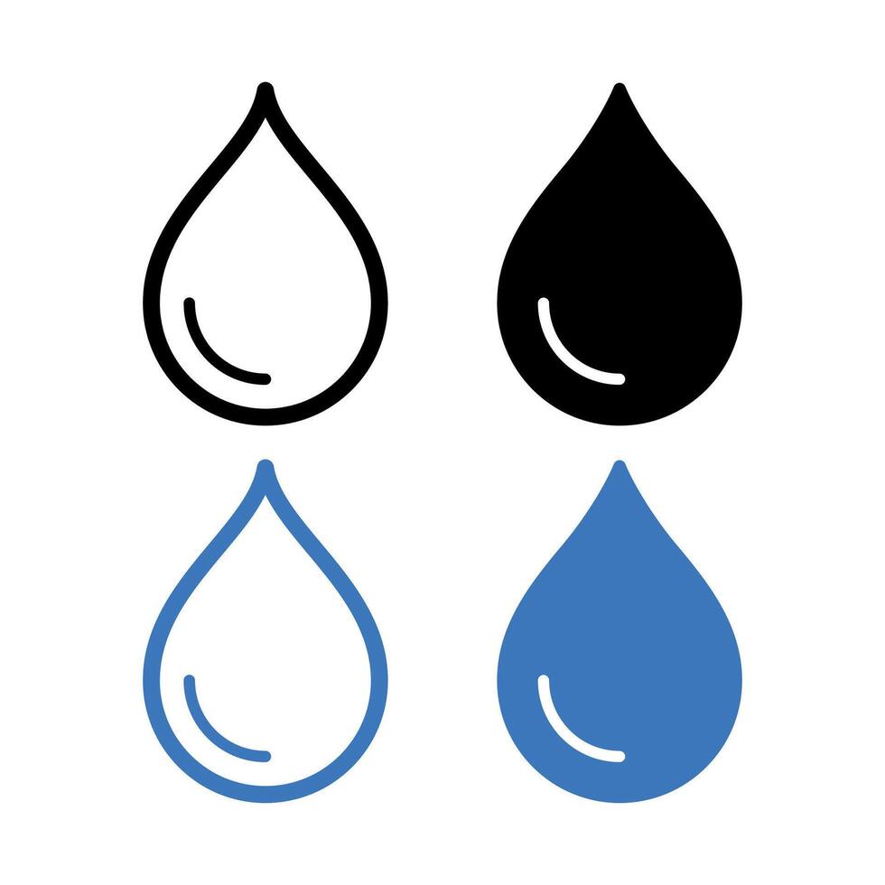 Water Droplet Set Of Four vector