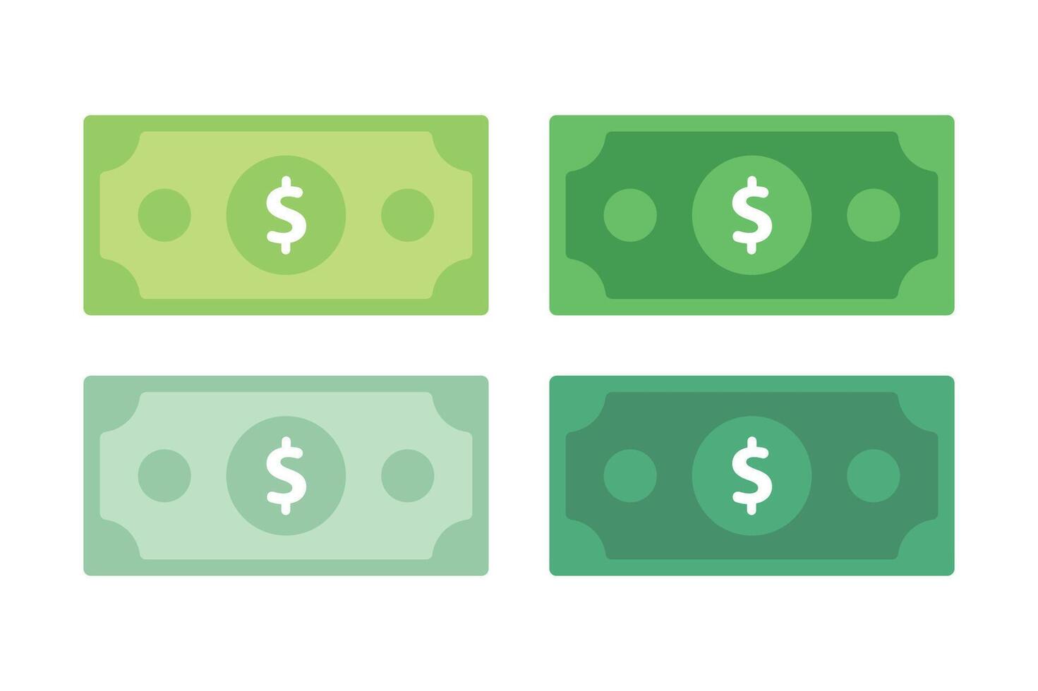 Bank Notes Multiple Colours Set vector