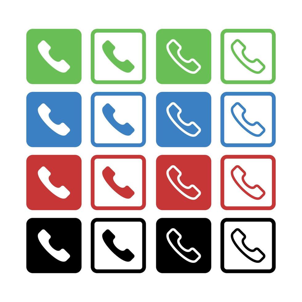 Phone Squares Set vector