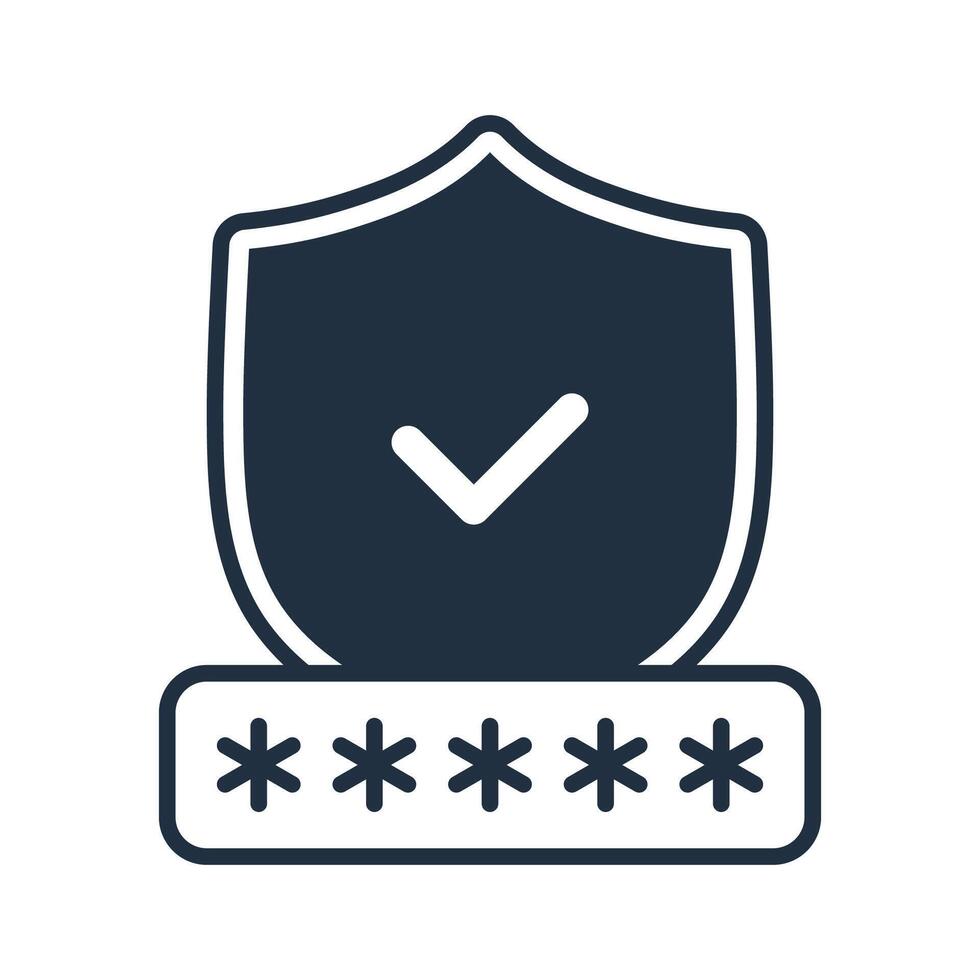 Shield With Passcode vector