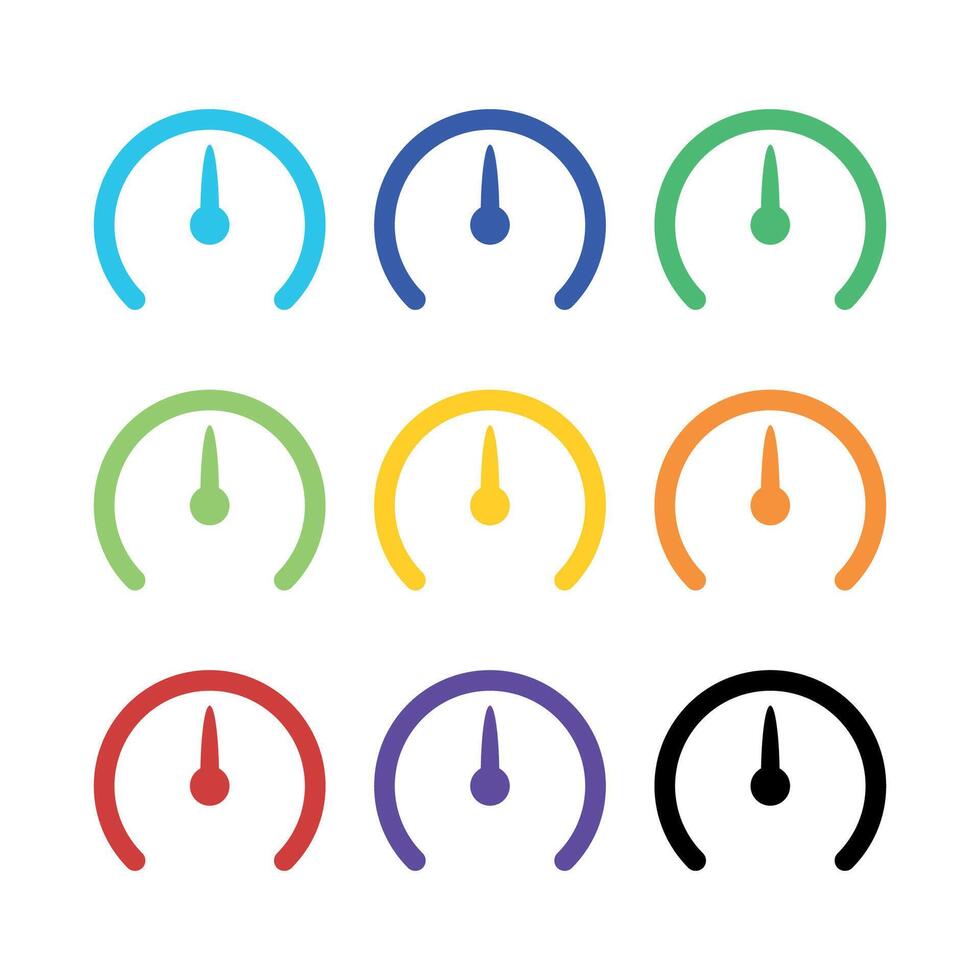 Simple Performance Meter Multiple Colours vector