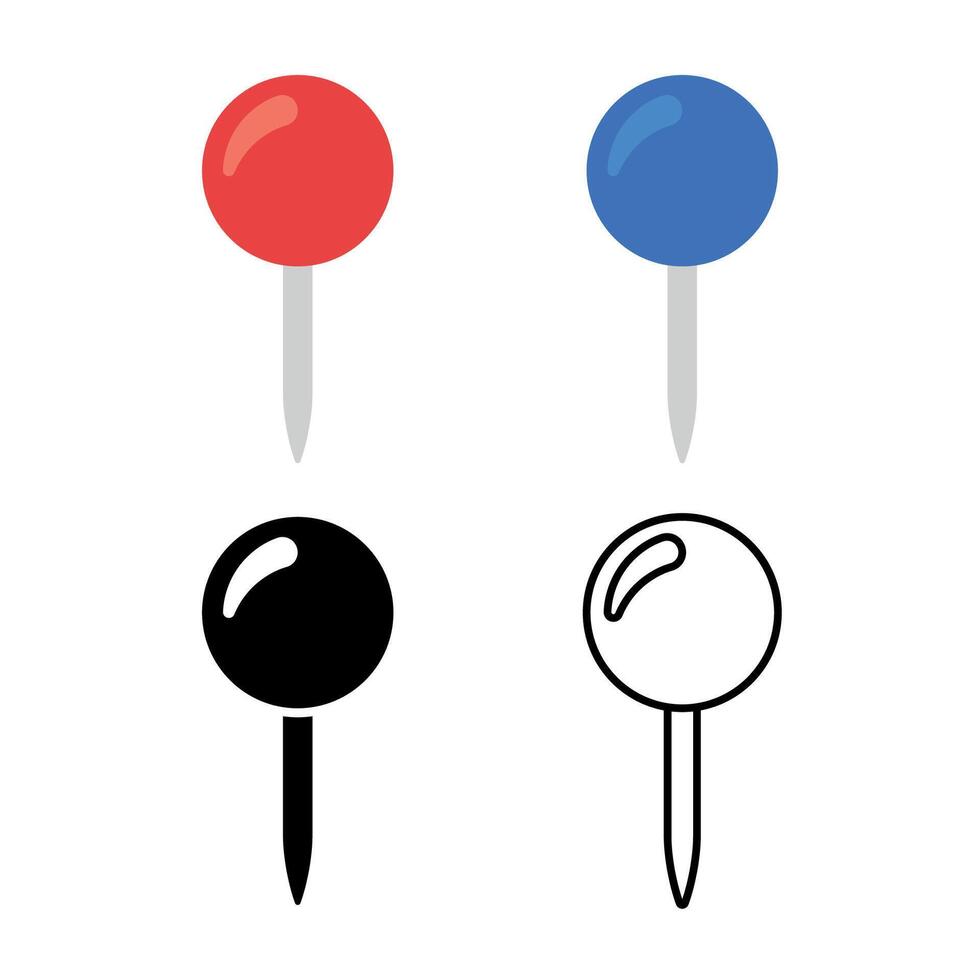 Location Pin Dropper Set vector