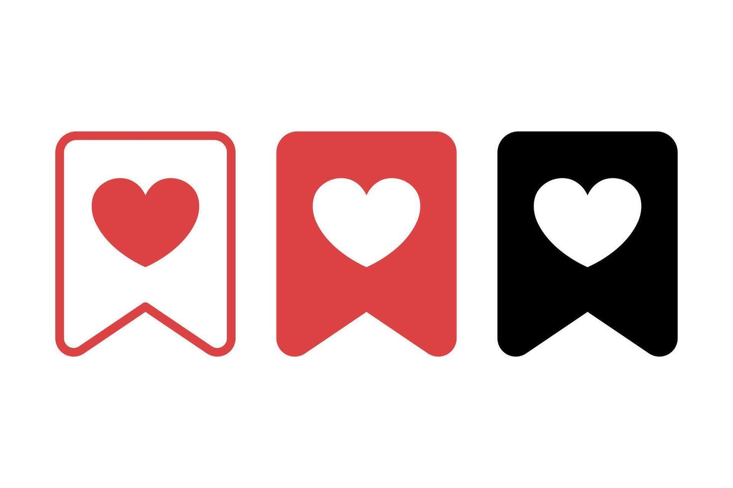 Favourite Bookmark Symbol Set vector
