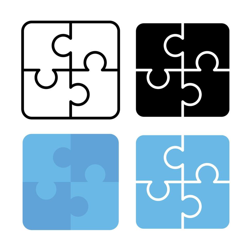 Puzzle Four Styles vector