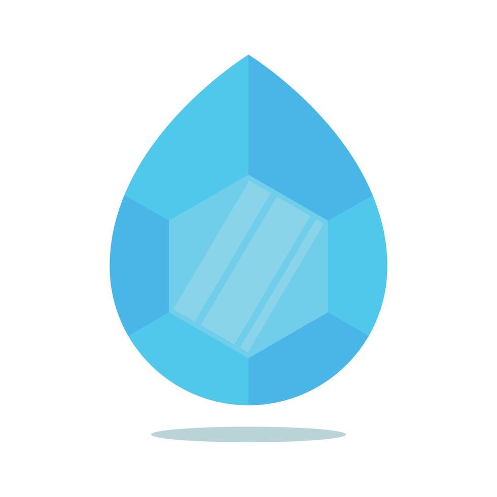 Droplet Shape Gemstone vector