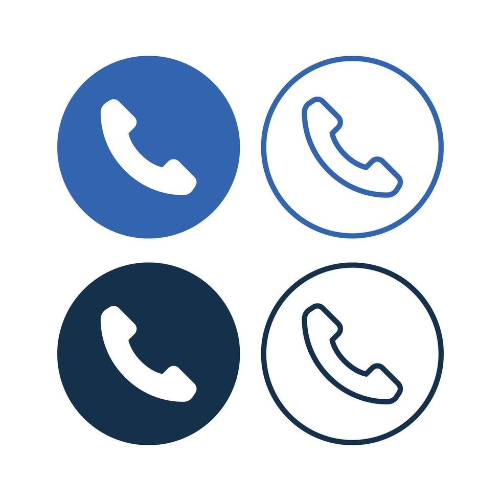 Phone Circles Collection vector
