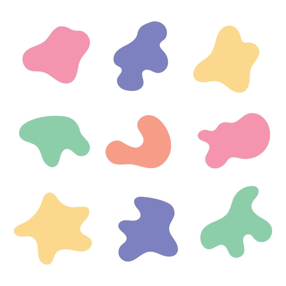 Abstract Blobs Multiple Colours vector