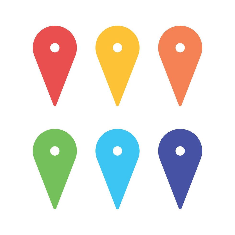 Location Pins Small Dot Set vector