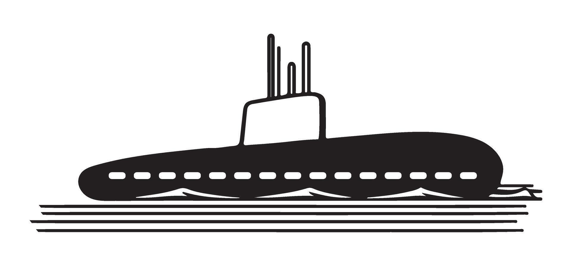 Submarine Underwater Vessel Illustration for Maritime Exploration vector