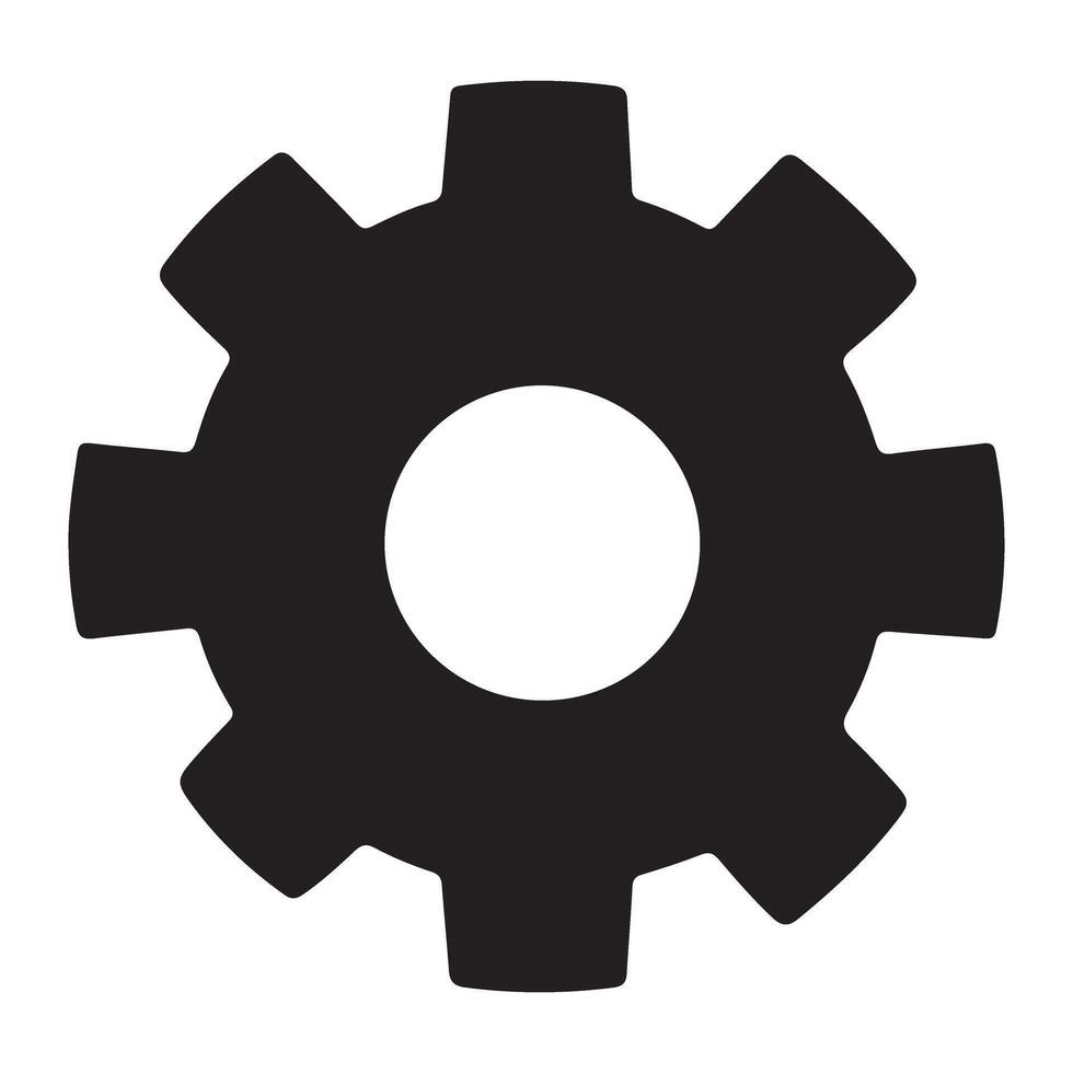 Mechanical Precision A Cogwheel Silhouette for Engineering Projects vector