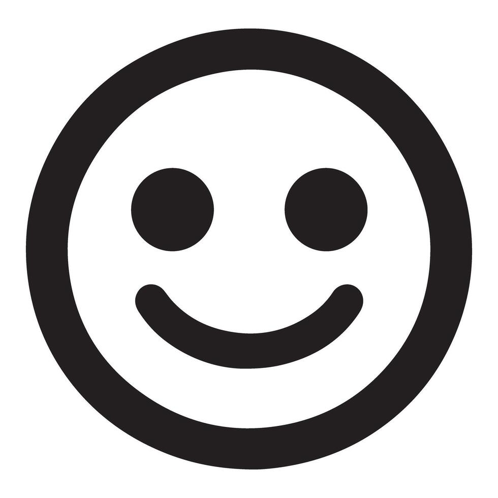 Simple Smiling Face Icon Perfect for Positive Feedback Design vector