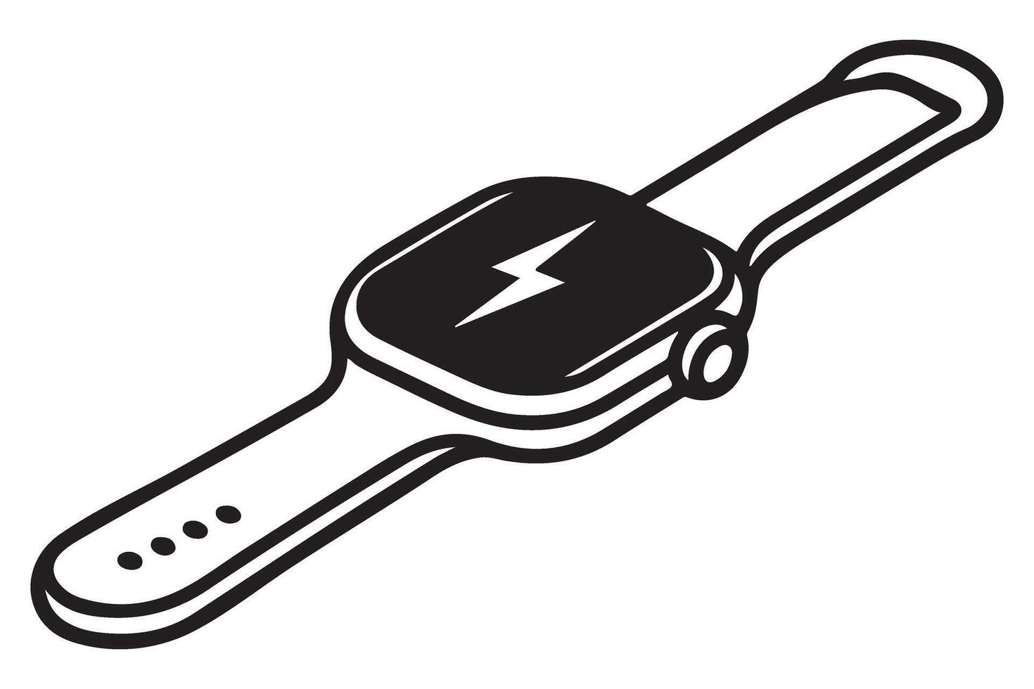 Apple Watch Displaying Charging Icon The Future of Wearable Tech vector