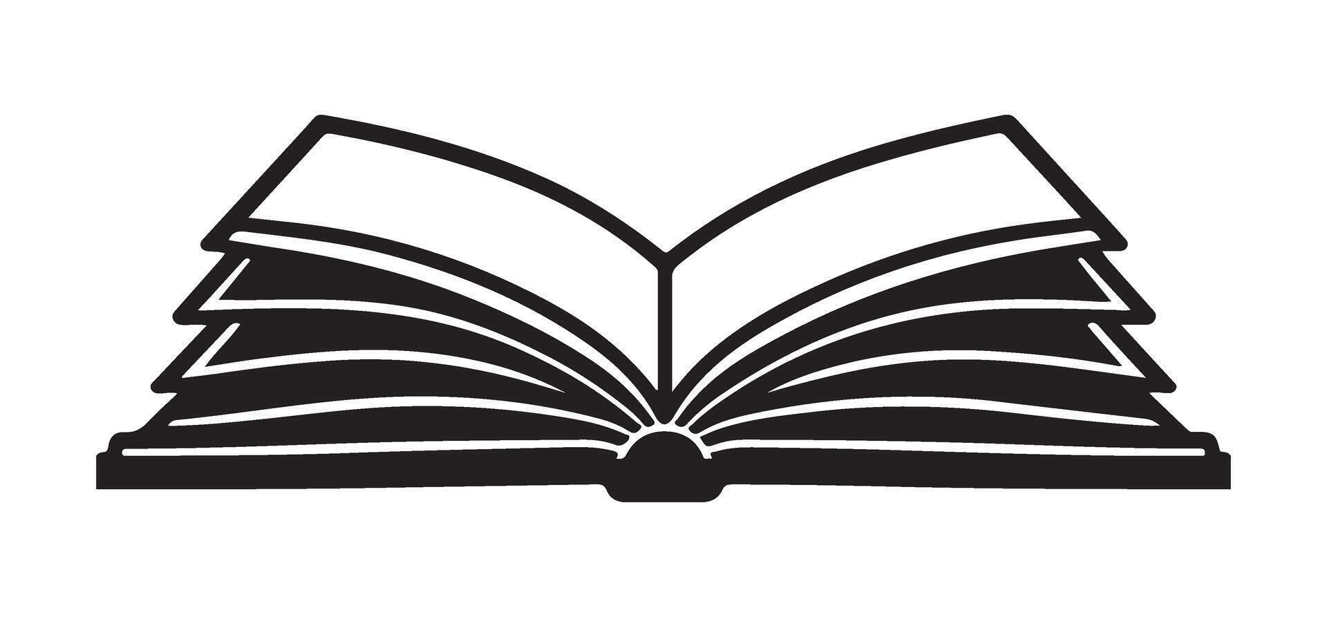 Open book illustration for education related content and designs vector