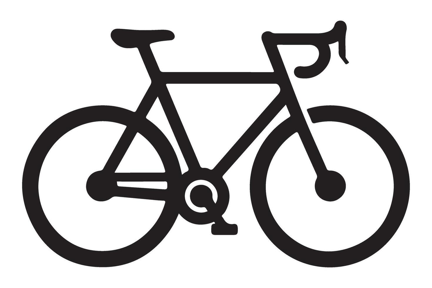 Simple bicycle design for cyclists and bike enthusiasts vector