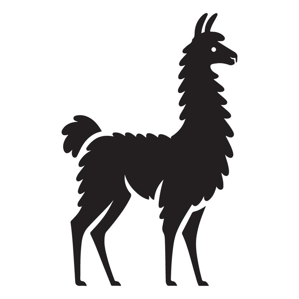 Llama Animal Illustration for South American Themes vector