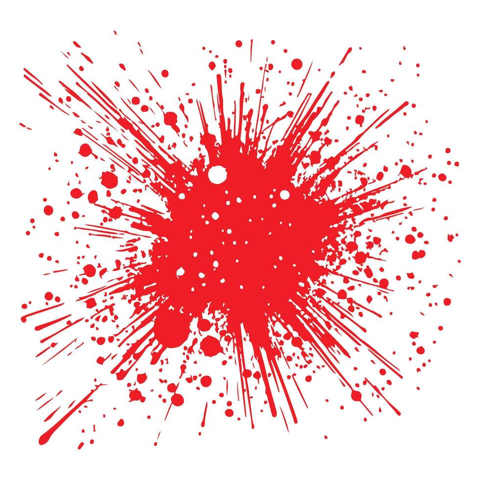 Vibrant Red Splatter Illustration for Artistic Designs and Backgrounds vector