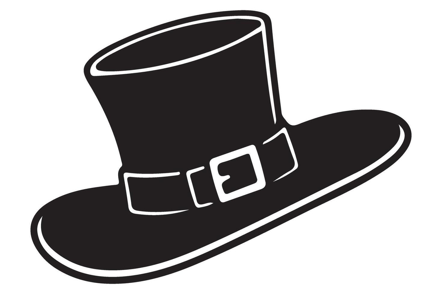 Vintage top hat silhouette illustration for elegant events vector