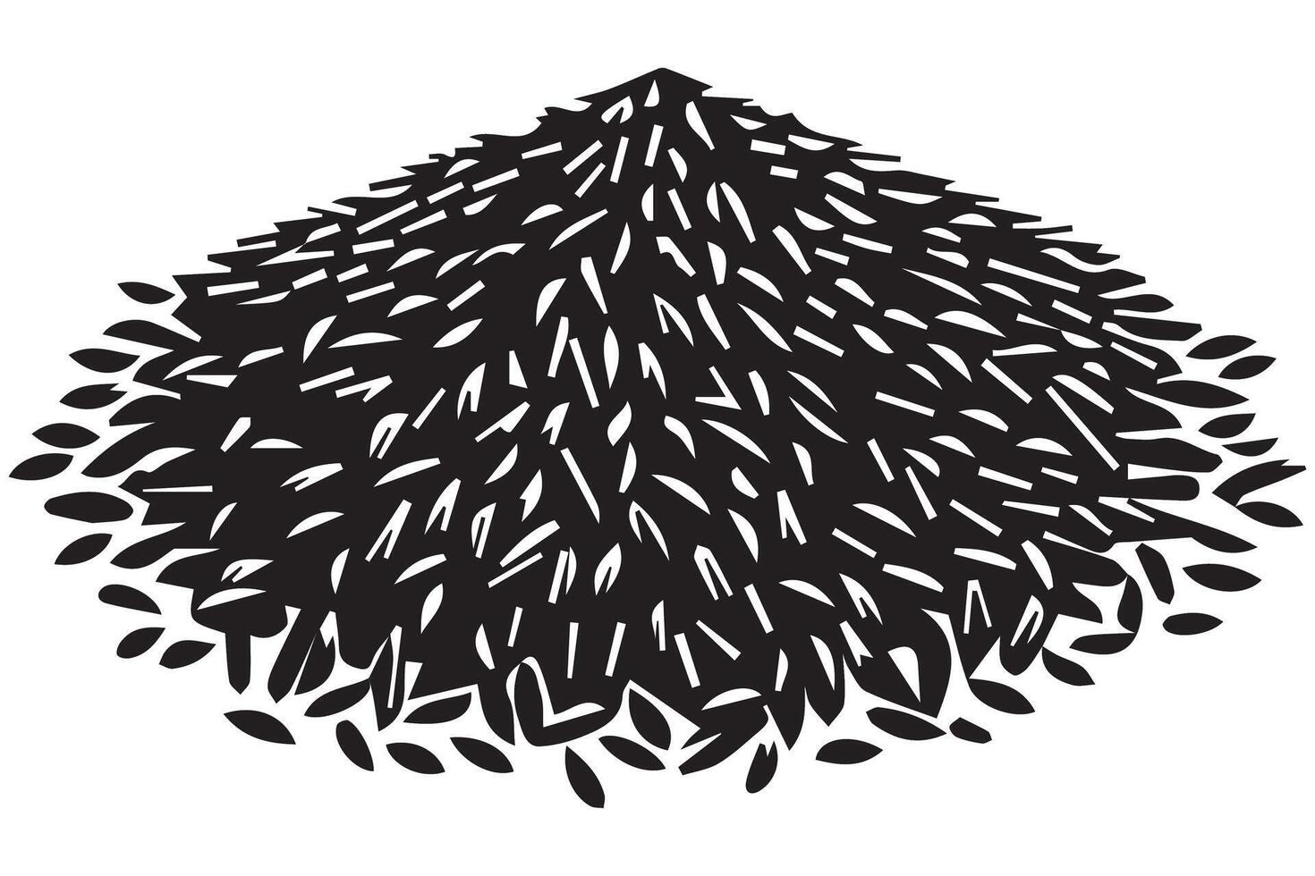 Pile of rice grain silhouette illustration for food related design vector